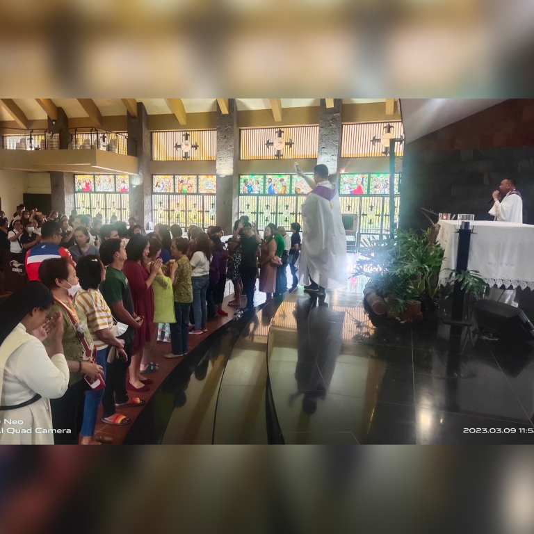 Sr. Eppie Brasil OP (March 21) and Sr. Sarah Ronda OP (March 22) joined the group of March birthday and anniversary celebrants prayed for and blessed by Fr. Jun Suriben